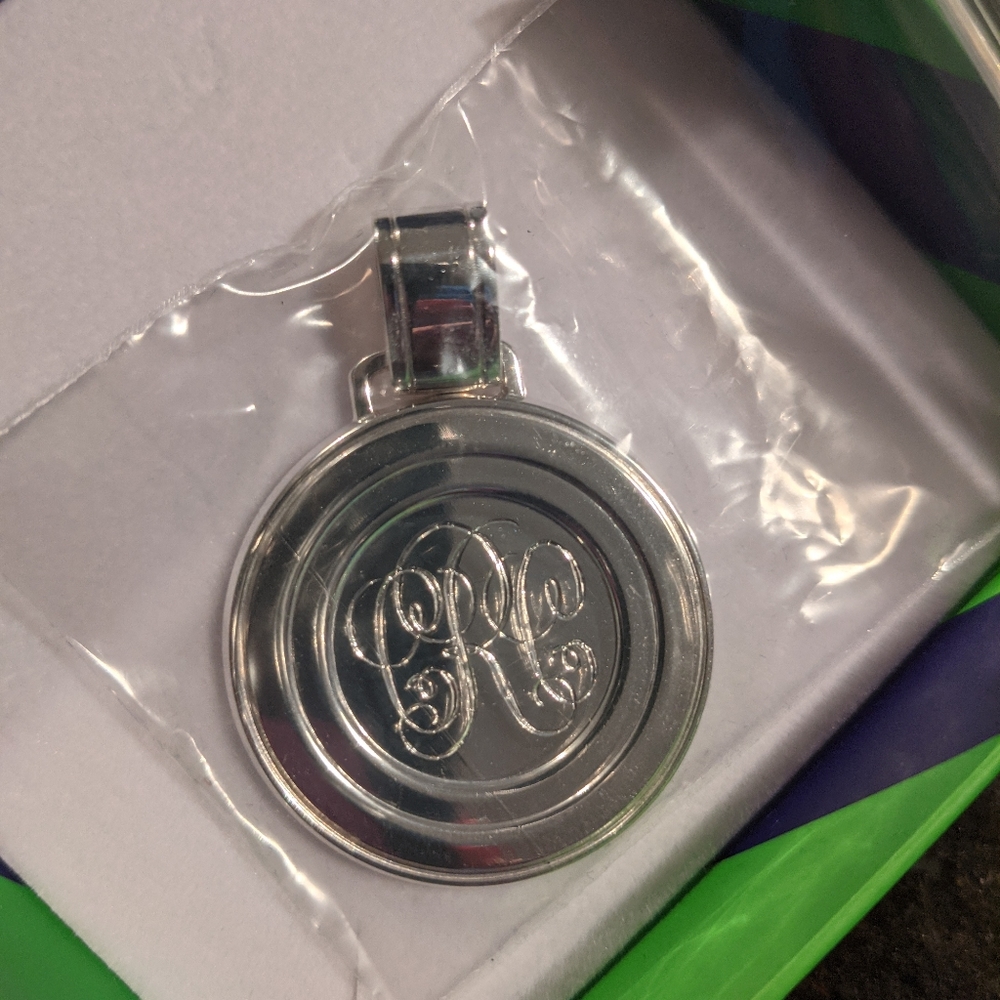 NWT Monogrammed sterling pendant